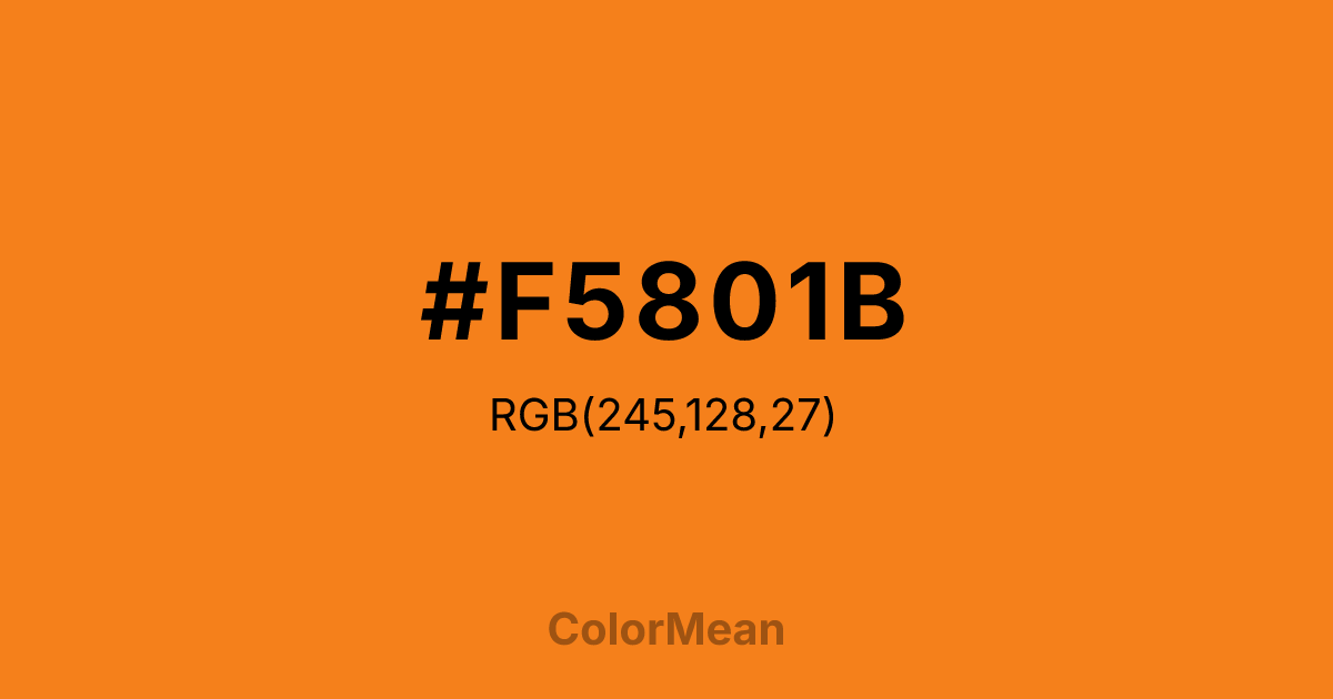 #F5801B color swatch