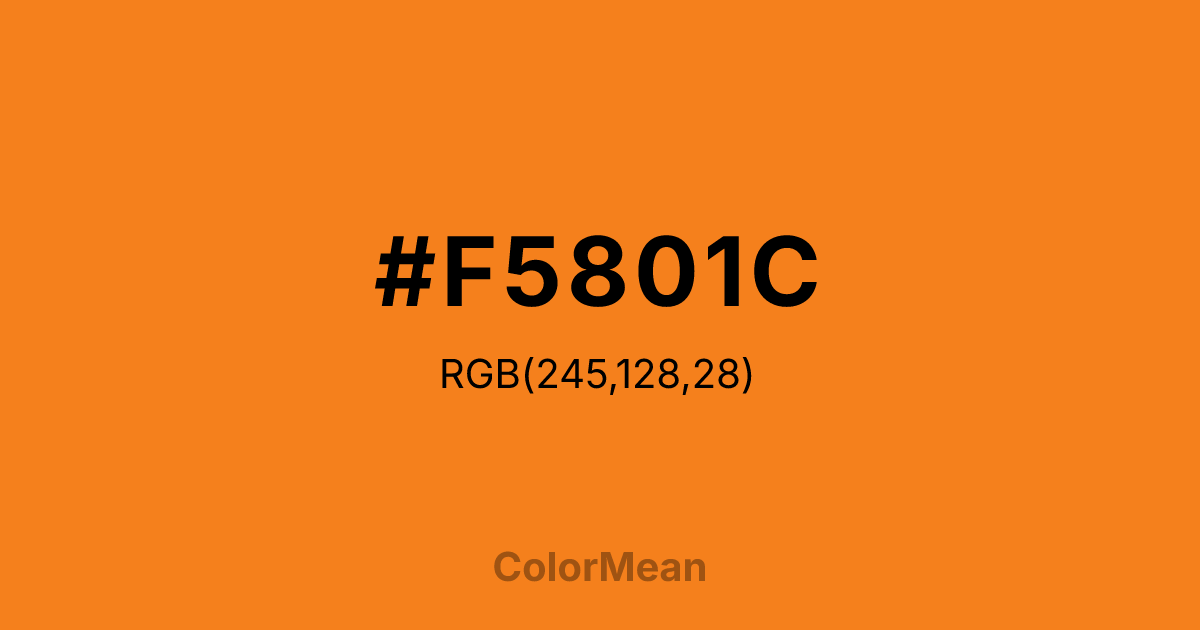 #F5801C color swatch