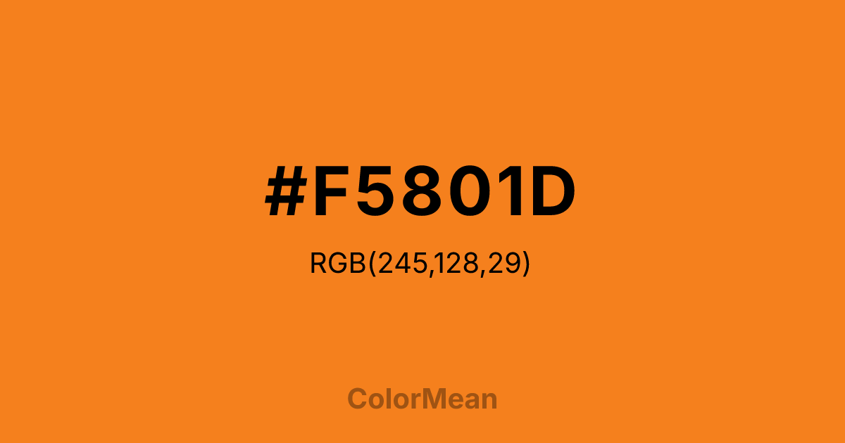 #F5801D color swatch