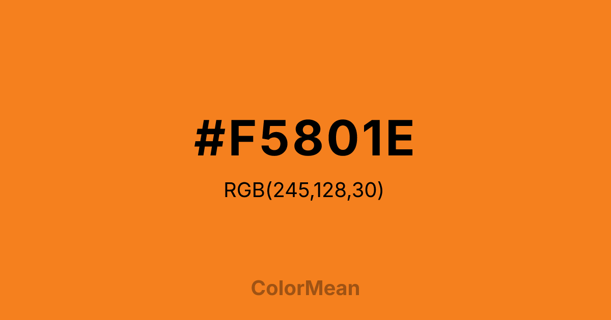#F5801E color swatch