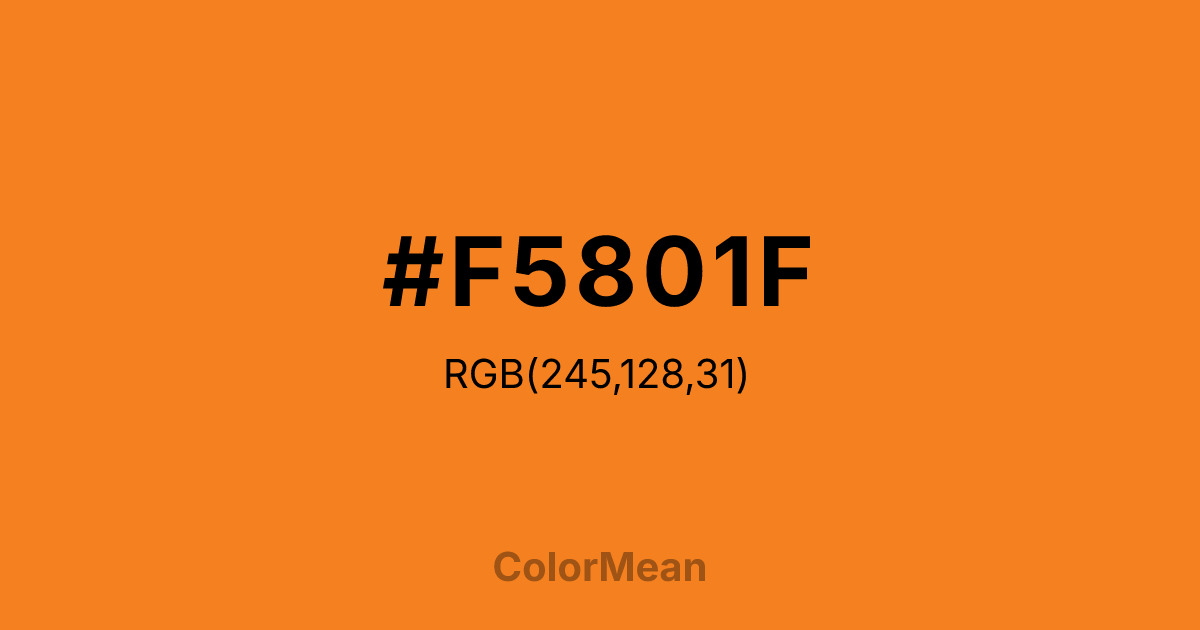 #F5801F color swatch