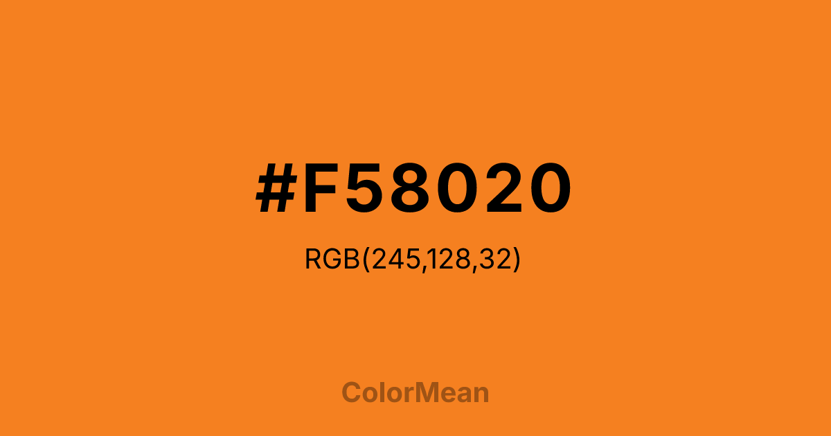 #F58020 color swatch