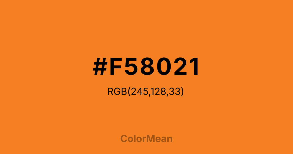 #F58021 color swatch