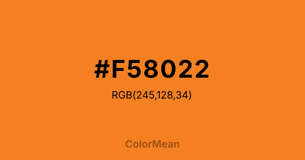 #F58022 color swatch