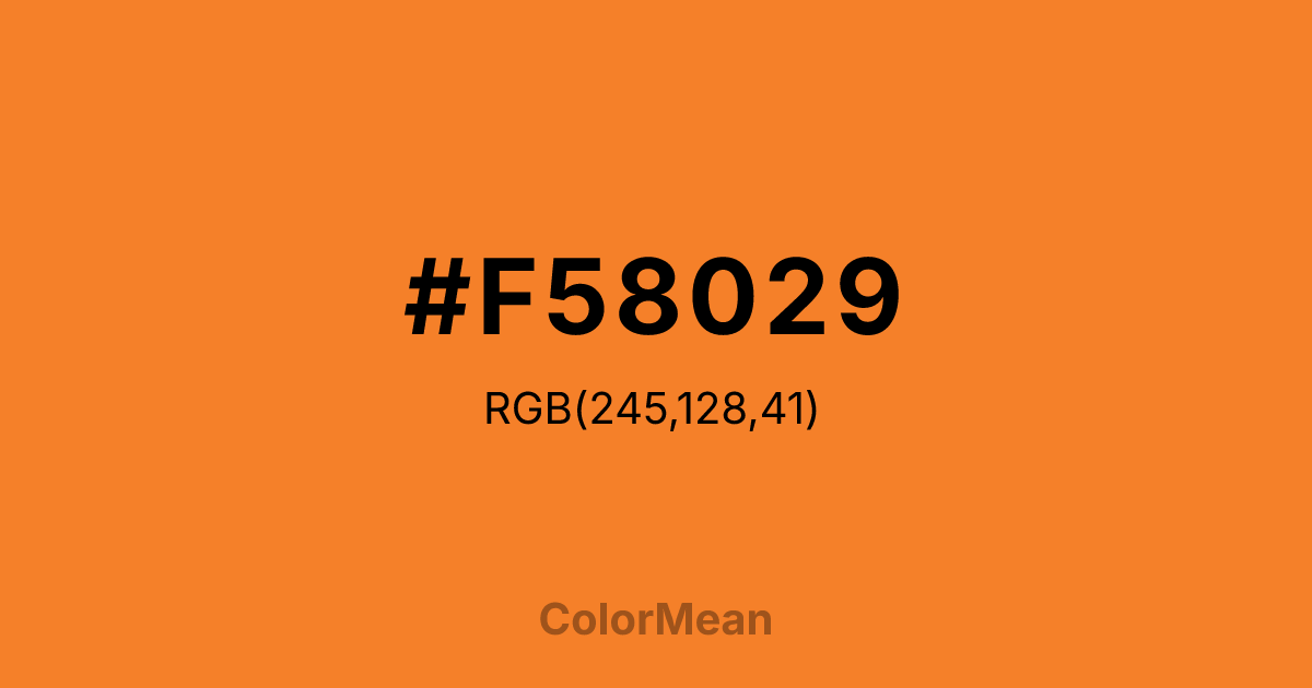 #F58029 color swatch