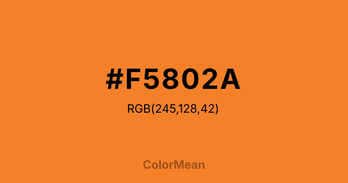 #F5802A color swatch
