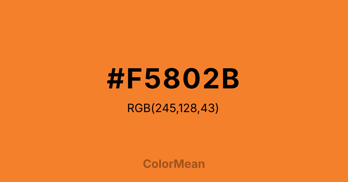 #F5802B color swatch