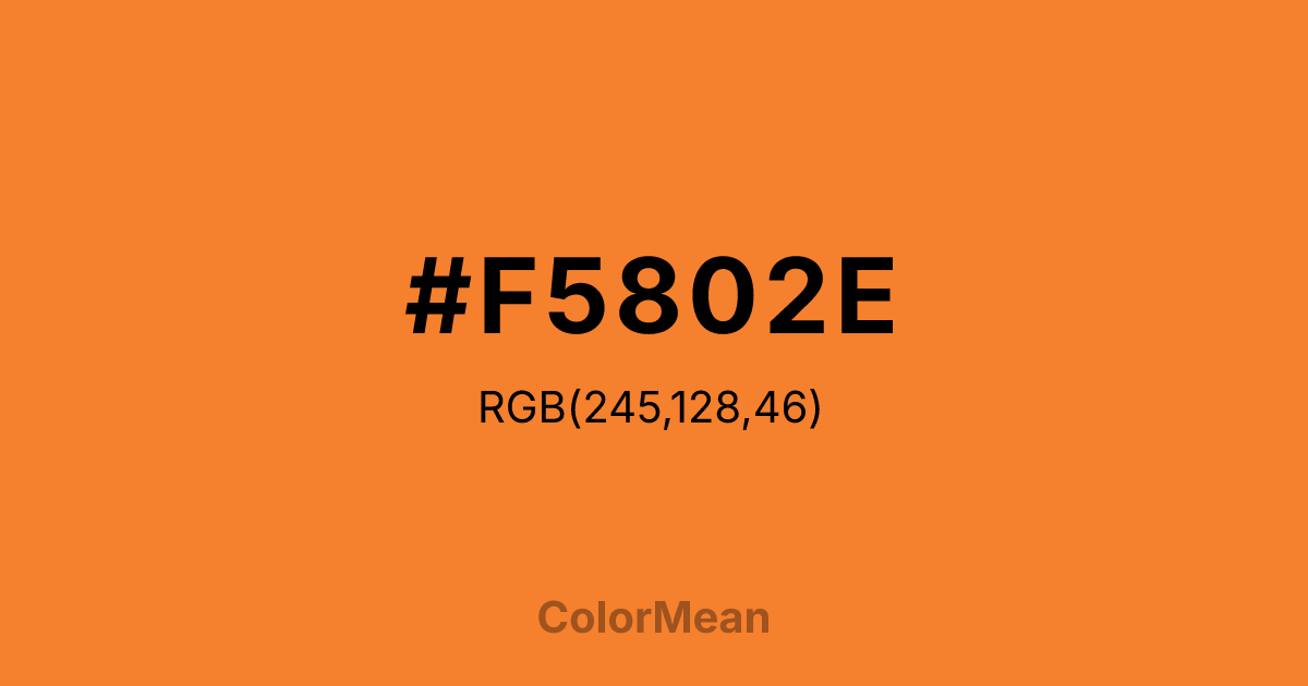 #F5802E color swatch