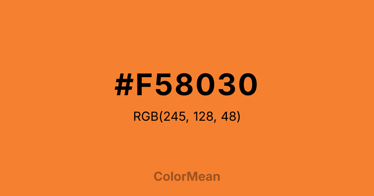 #F58030 color swatch