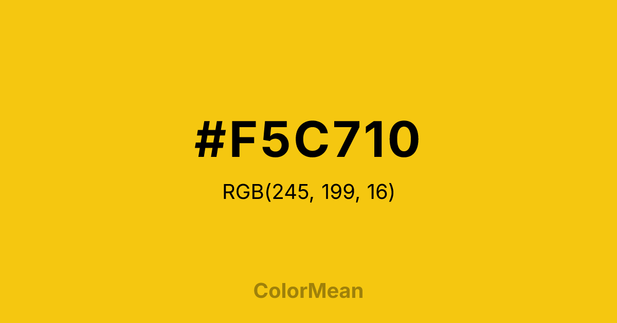 #F5C710 color swatch