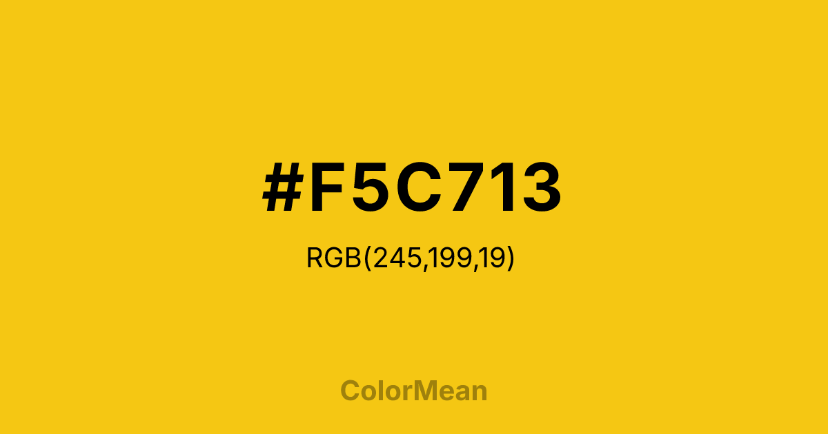 #F5C713 color swatch