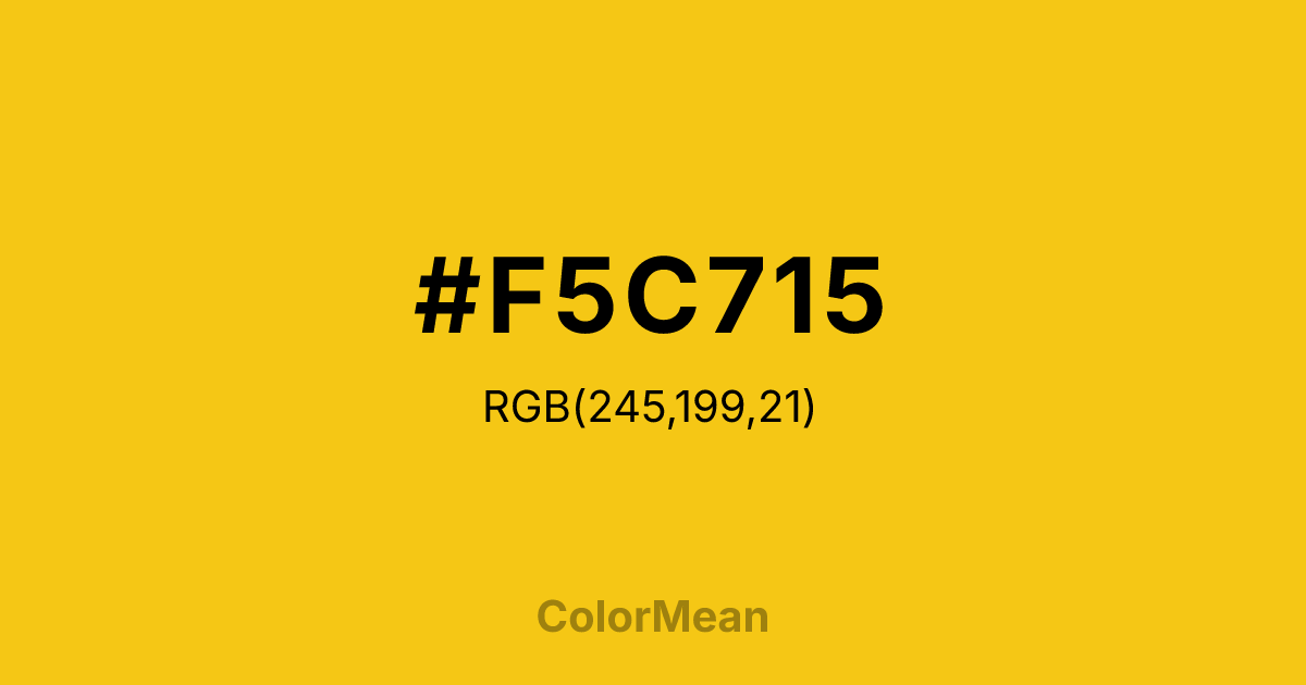 #F5C715 color swatch