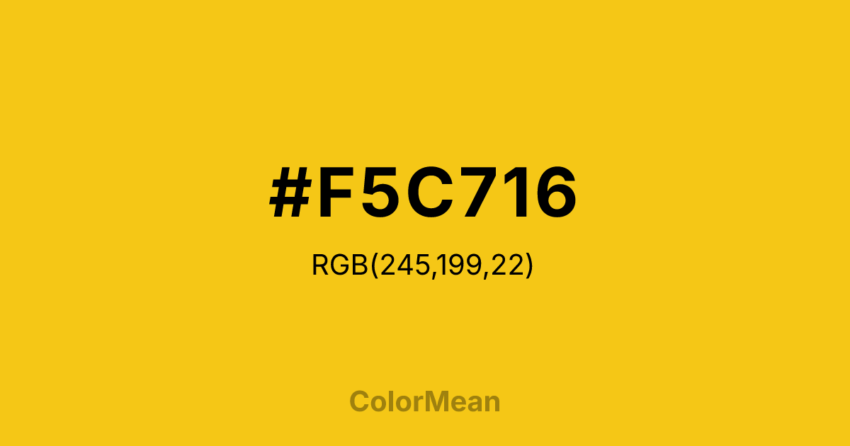 #F5C716 color swatch