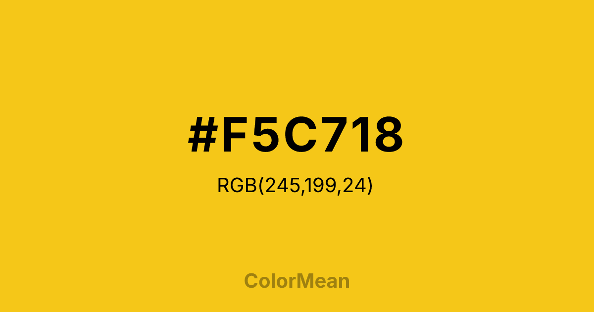 #F5C718 color swatch