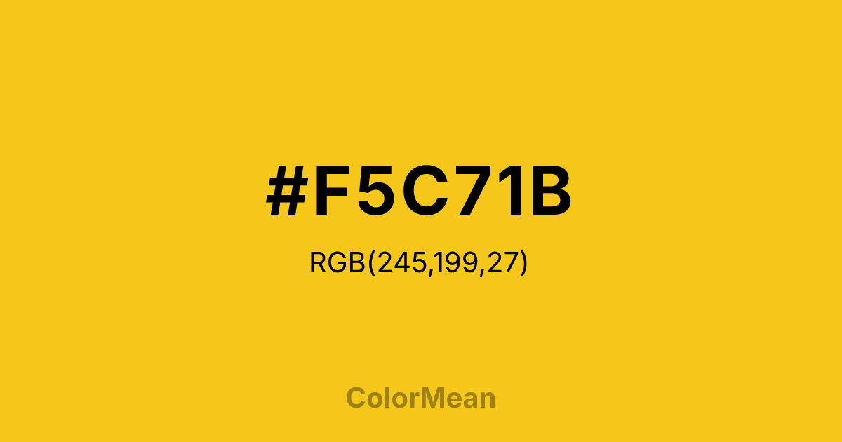 #F5C71B color swatch
