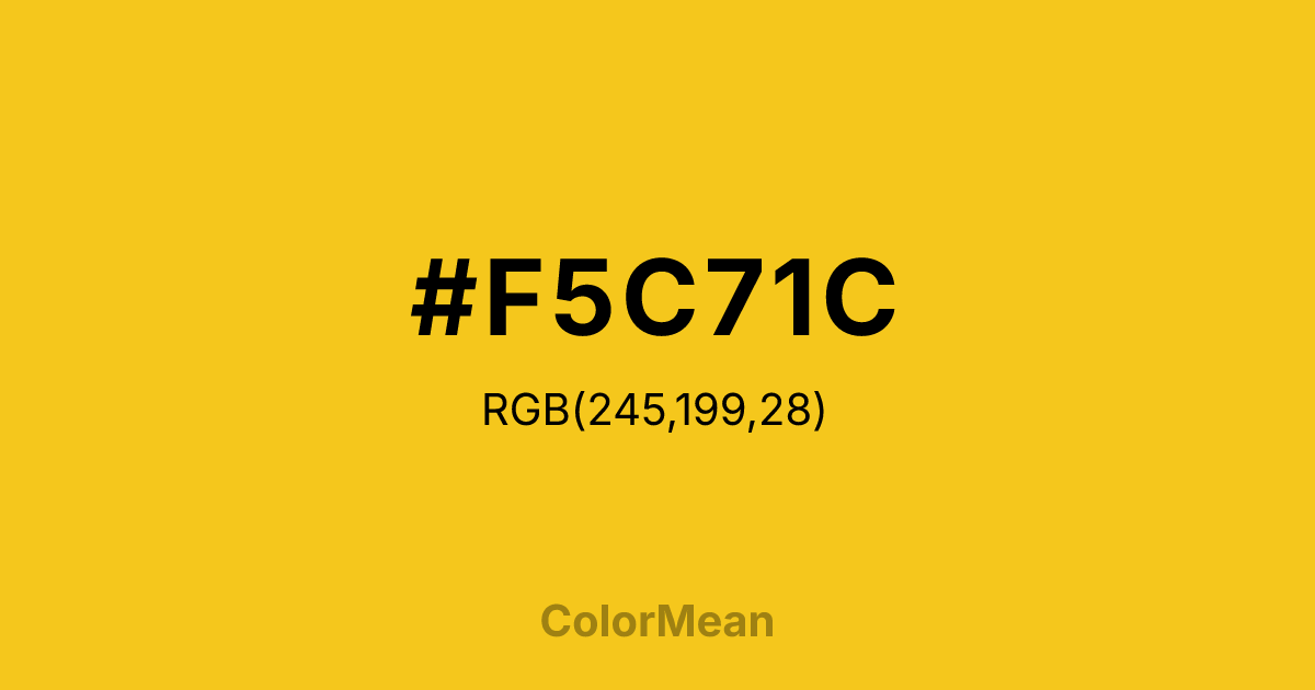 #F5C71C color swatch