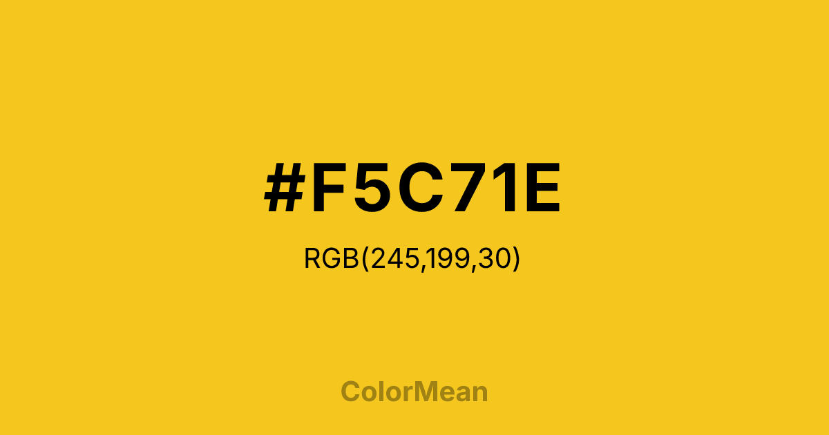 #F5C71E color swatch