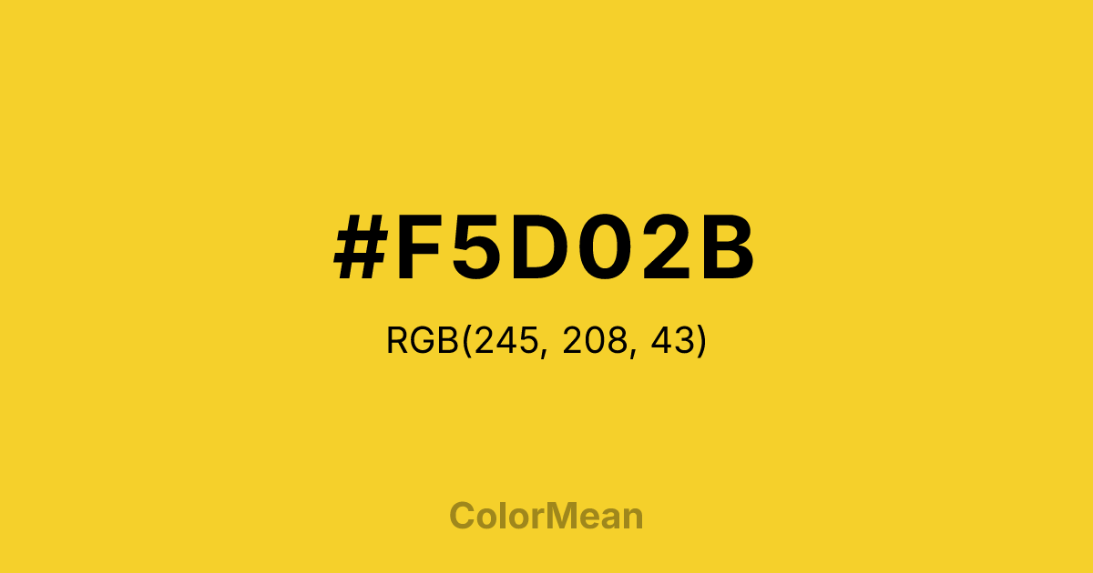 #F5D02B color swatch