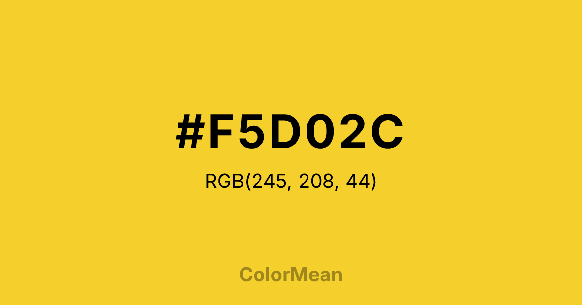#F5D02C color swatch