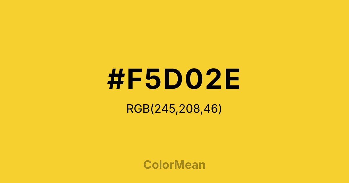#F5D02E color swatch