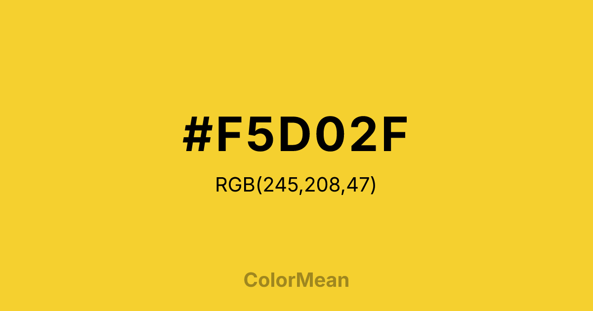 #F5D02F color swatch
