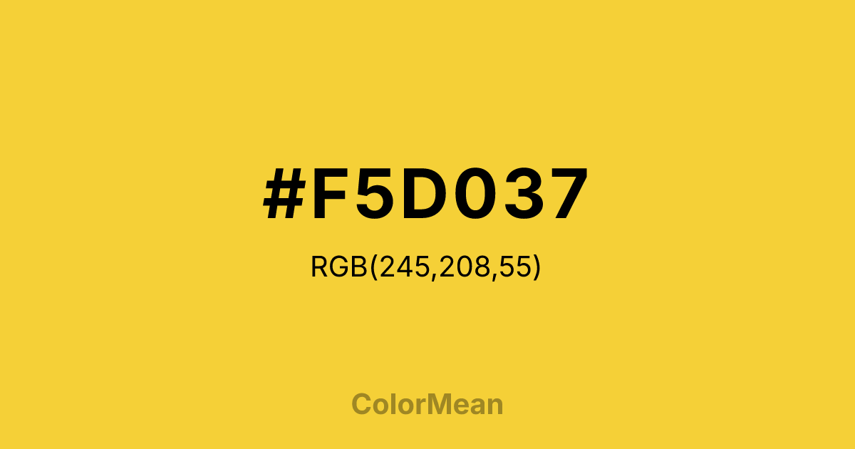 #F5D037 color swatch