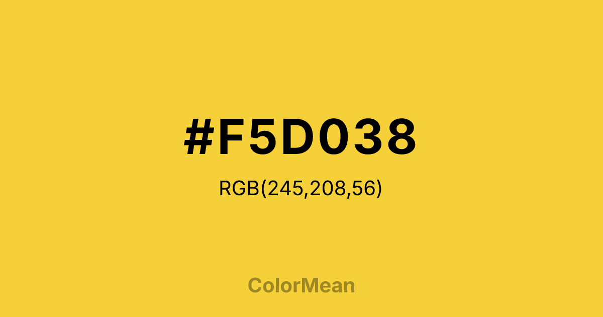 #F5D038 color swatch