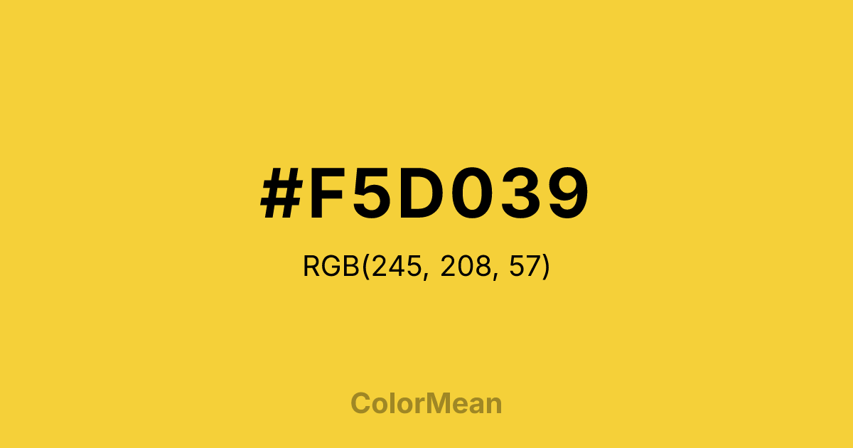 #F5D039 color swatch