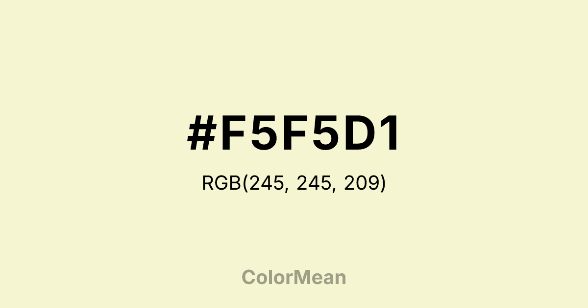 #F5F5D1 color swatch
