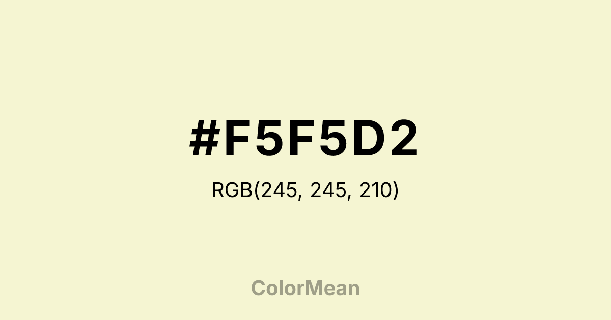 #F5F5D2 color swatch