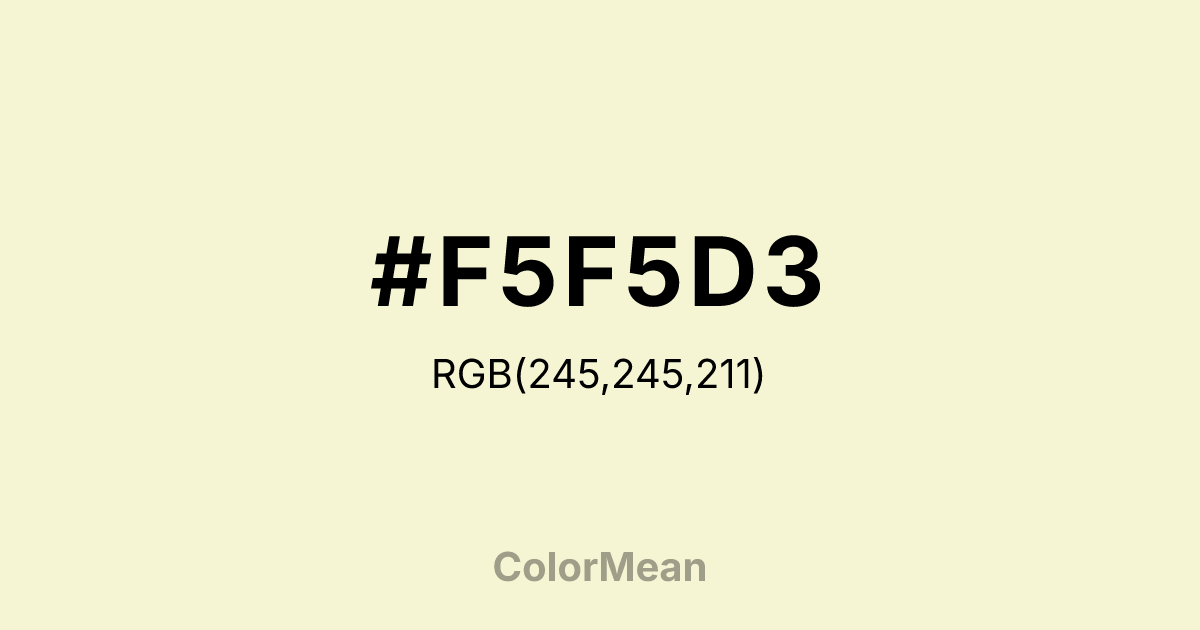 #F5F5D3 color swatch