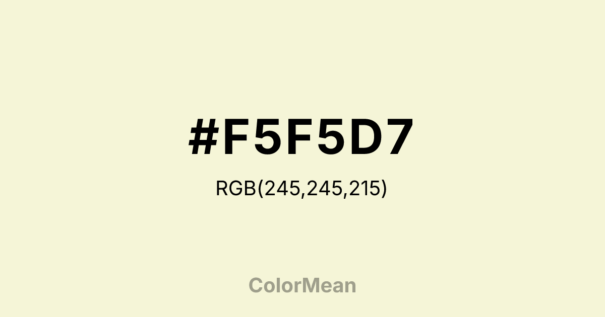 #F5F5D7 color swatch