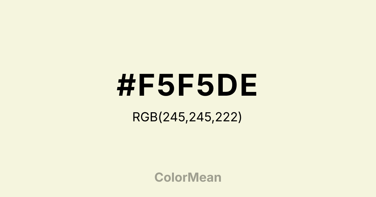 #F5F5DE color swatch