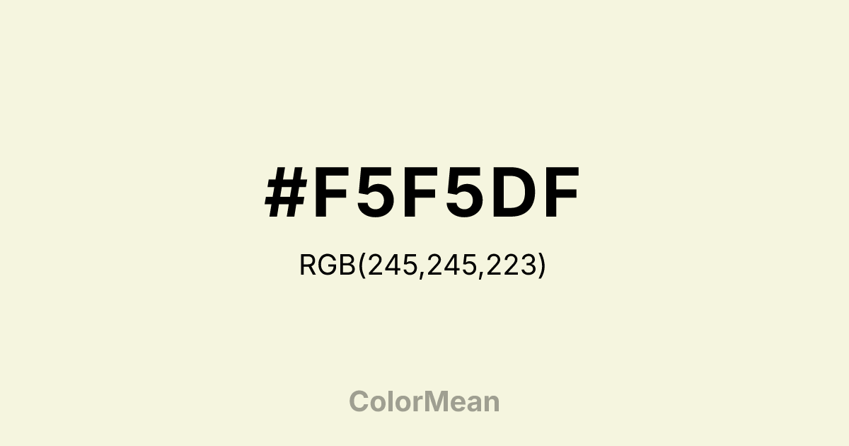 #F5F5DF color swatch