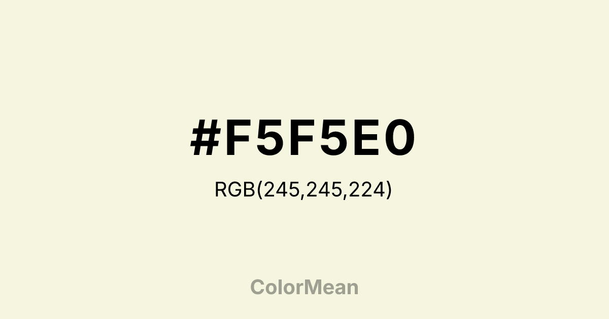 #F5F5E0 color swatch