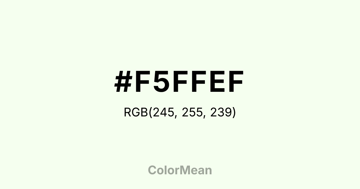#F5FFEF color swatch
