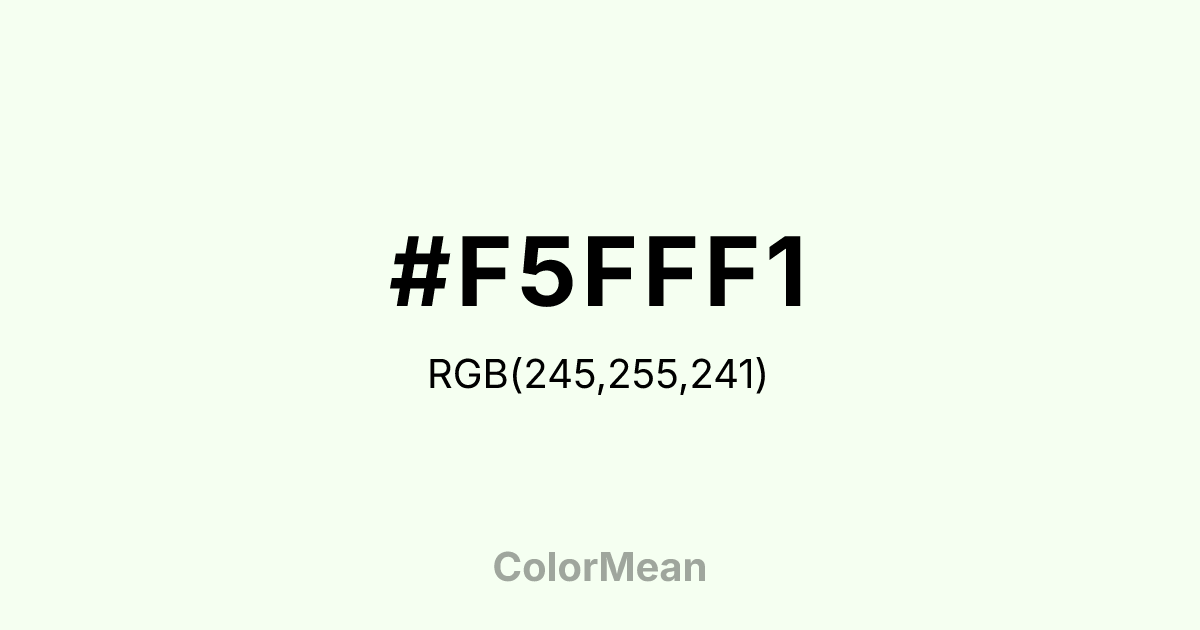 #F5FFF1 color swatch