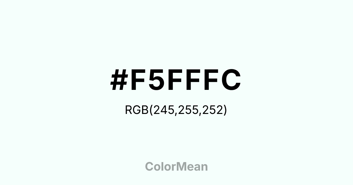 #F5FFFC color swatch