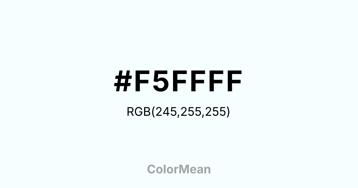 #F5FFFF color swatch