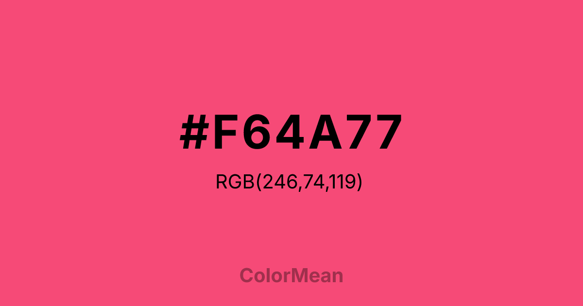 #F64A77 color swatch