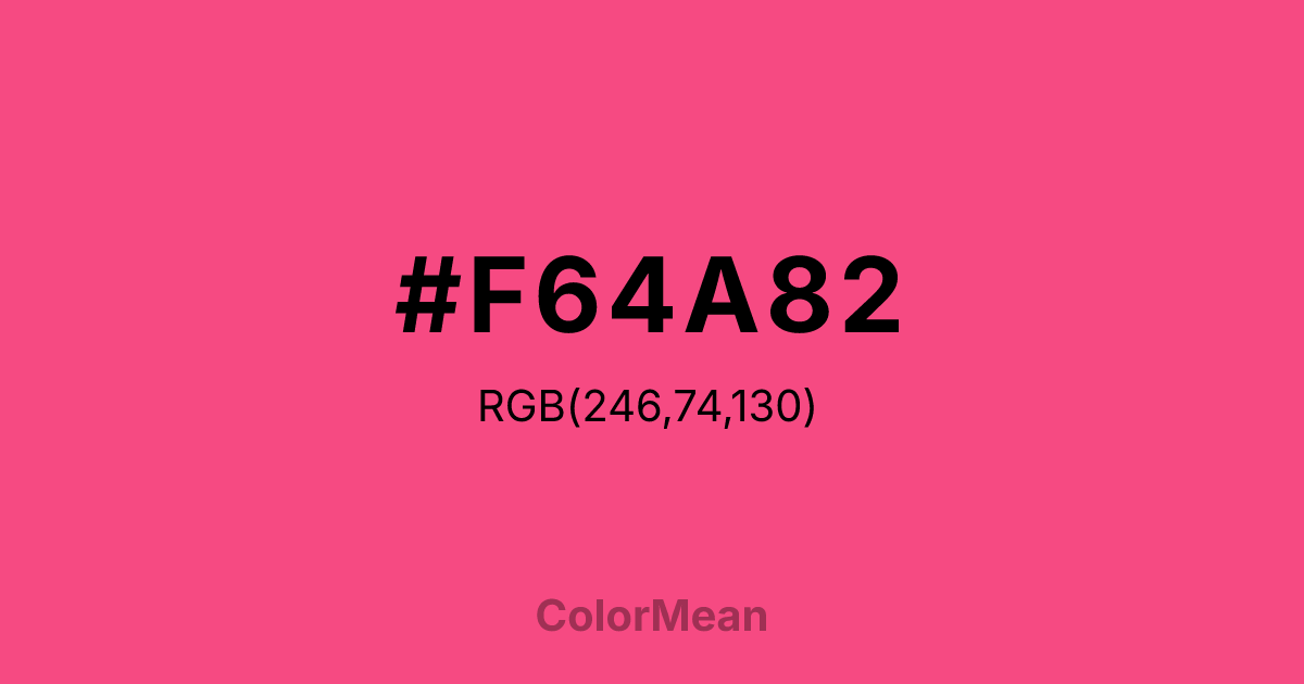 #F64A82 color swatch