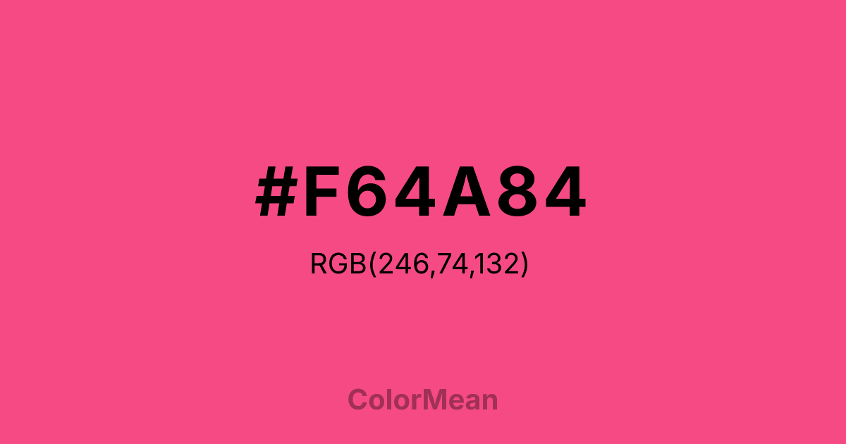 #F64A84 color swatch