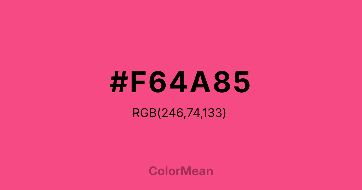 #F64A85 color swatch