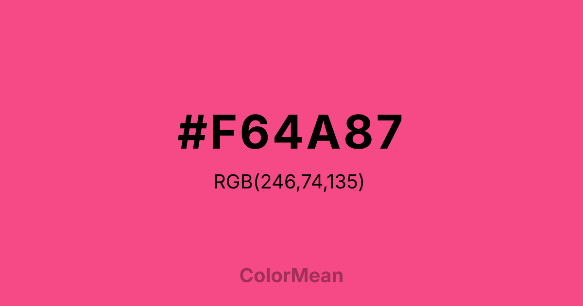 #F64A87 color swatch