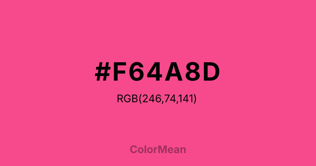 #F64A8D color swatch