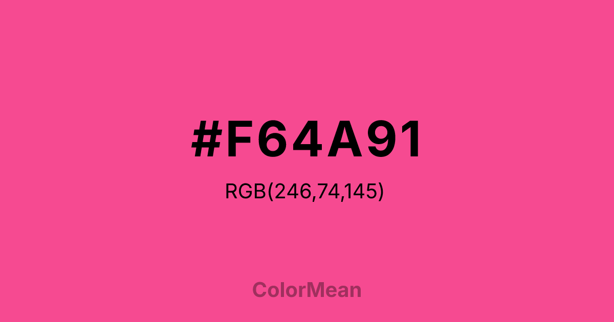 #F64A91 color swatch