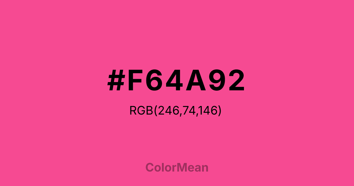 #F64A92 color swatch