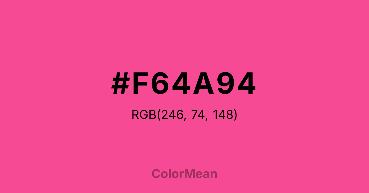 #F64A94 color swatch
