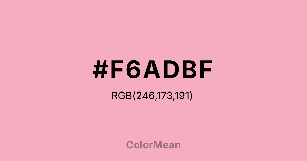#F6ADBF color swatch