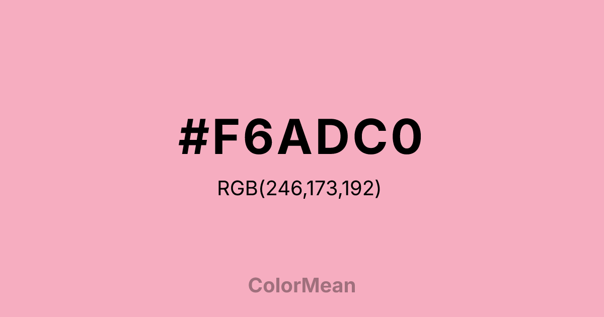 #F6ADC0 color swatch